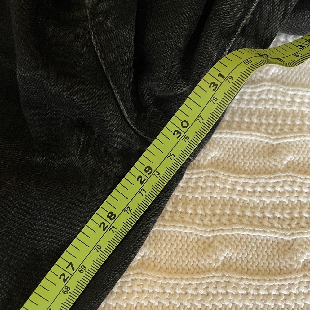7 FOR ALL MANKIND Paxtyn Black Skinny Jeans 31 Indie Sleaze Grunge Luxe Tailored - Picture 11 of 13